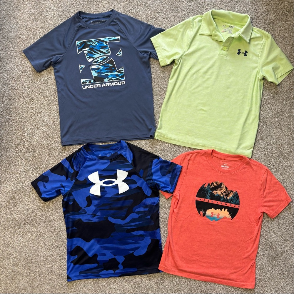 Boys under armour short sleeve tees size small s 8 - Picture 4 of 6
